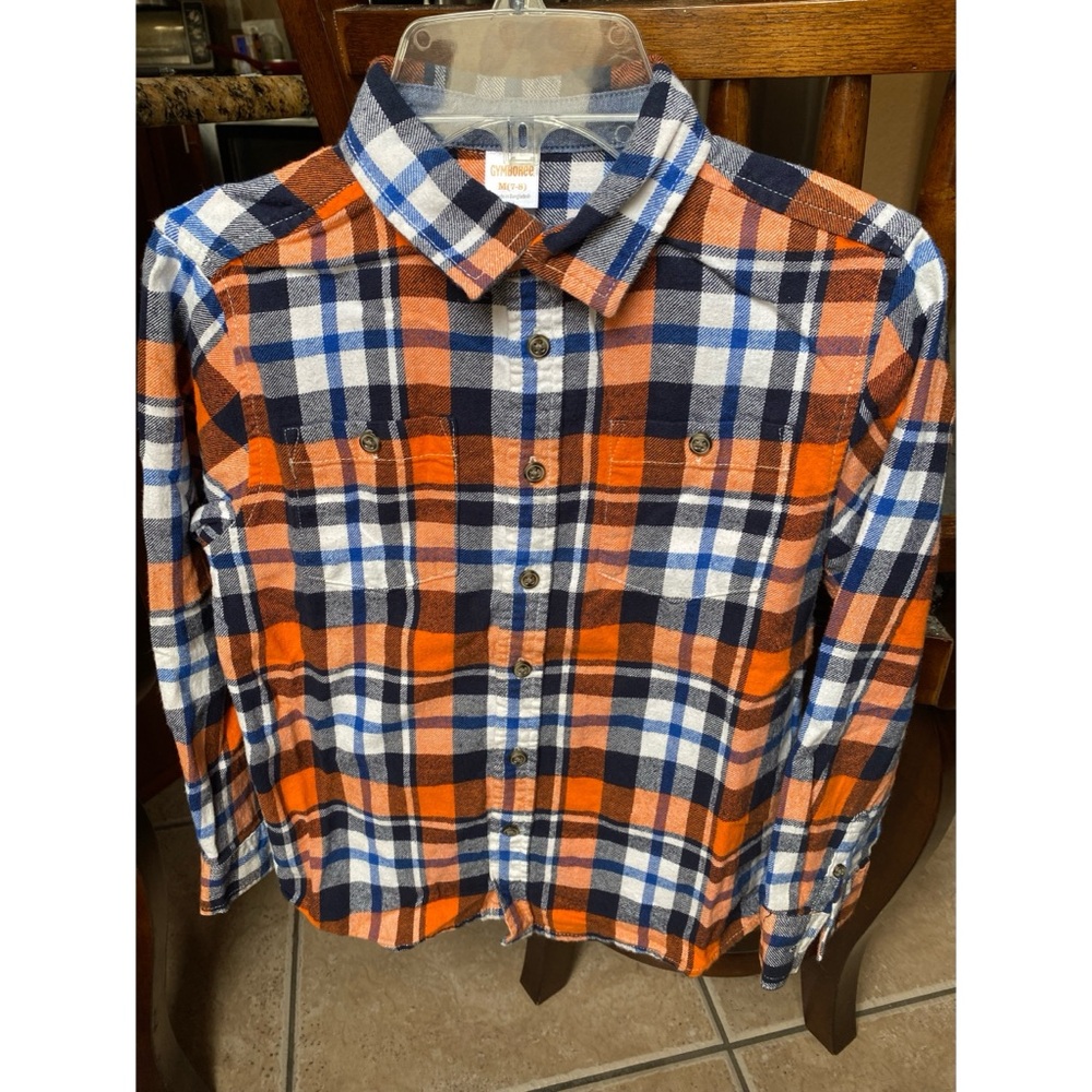 Gymboree boys flannel plaid shirt